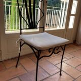 Table à manger + 6 chaises en fer forgé