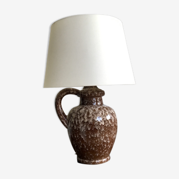 Vintage enamelled ceramic lamp