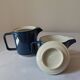 Teapot and milk jug, selfish, stackable. Sarreguemines. 1980s.