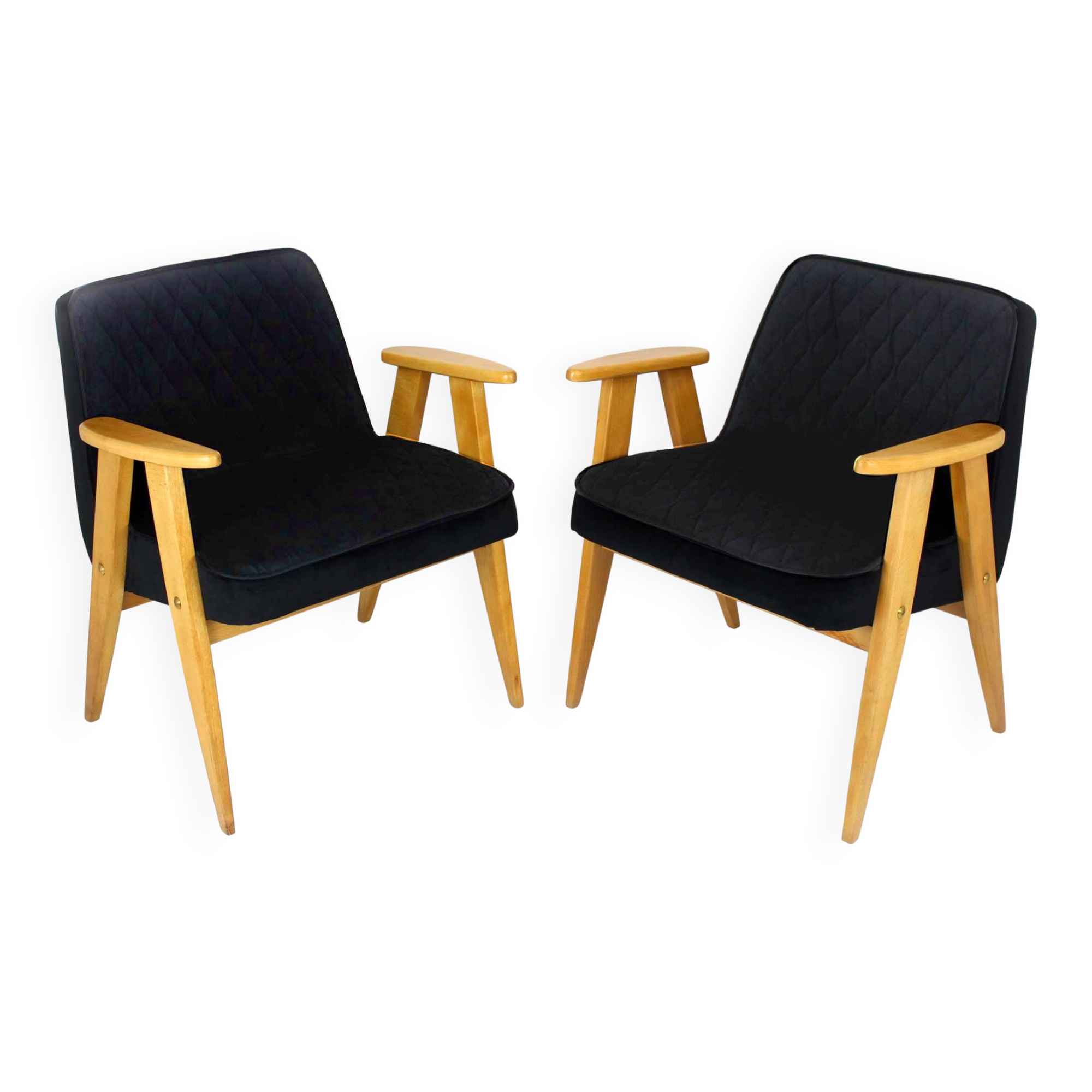 Set of Model 366 Armchairs by Józef Chierowski, Poland, 1960s