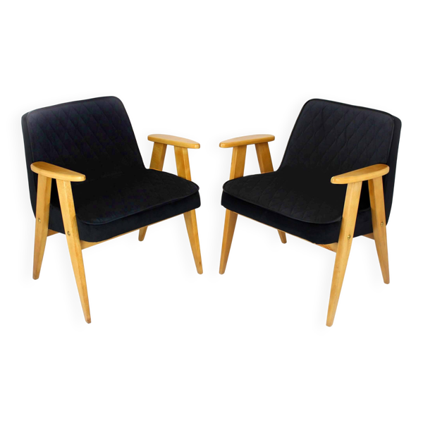 Ensemble de fauteuils modèle 366 de Józef Chierowski, Pologne, années 1960