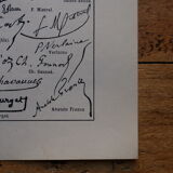 Original lithograph on famous signatures