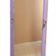 Miroir en teck birman avec patine mauve