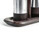 Danish salt and pepper set in wood and steel with tray, 1970s