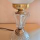 Glass lamp with white opal globe