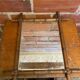 Antique mercury mirror with wooden frame and bamboo style vintage