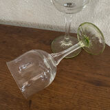 2 footed tulip glasses in crystal from the 1960s.