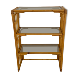 Bamboo and smoked glass shelf