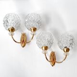 Pair of vintage 1950 wall lamps
