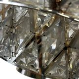 Vintage XL glass chandelier / Kinkeldey pendant light