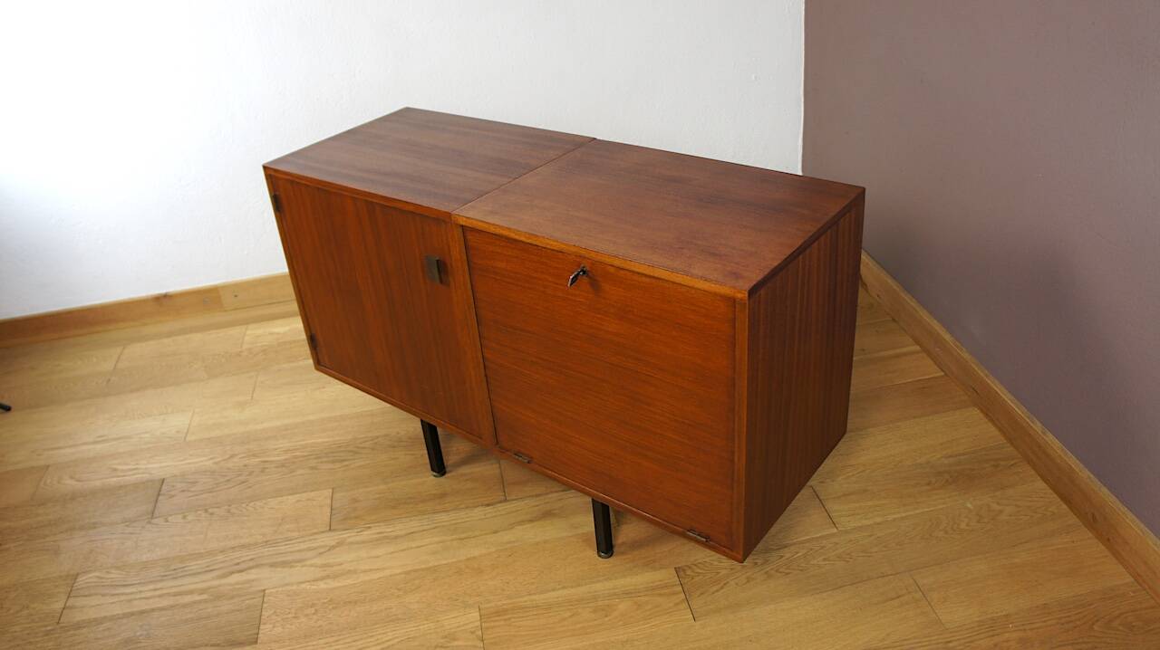 Small Enfilade Jacqueline Lecoq & Antoine Philippon in Vintage Mahogany 1960