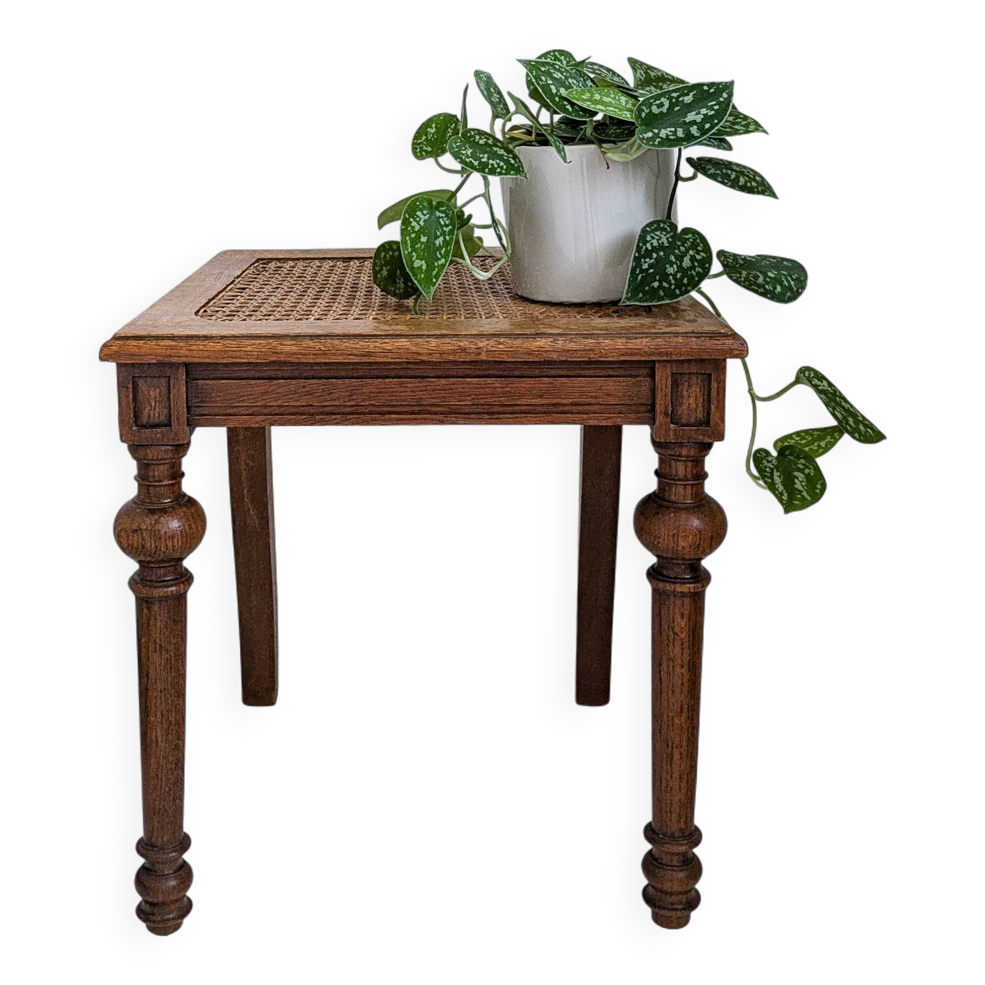 Tabouret vintage tressé viennois tourné table d'appoint vieux tabouret de piano banc de piano orneme