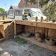 Exceptional antique counter 220 cm