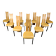 Vintage postmodern dining chairs, 1980s - set of 10