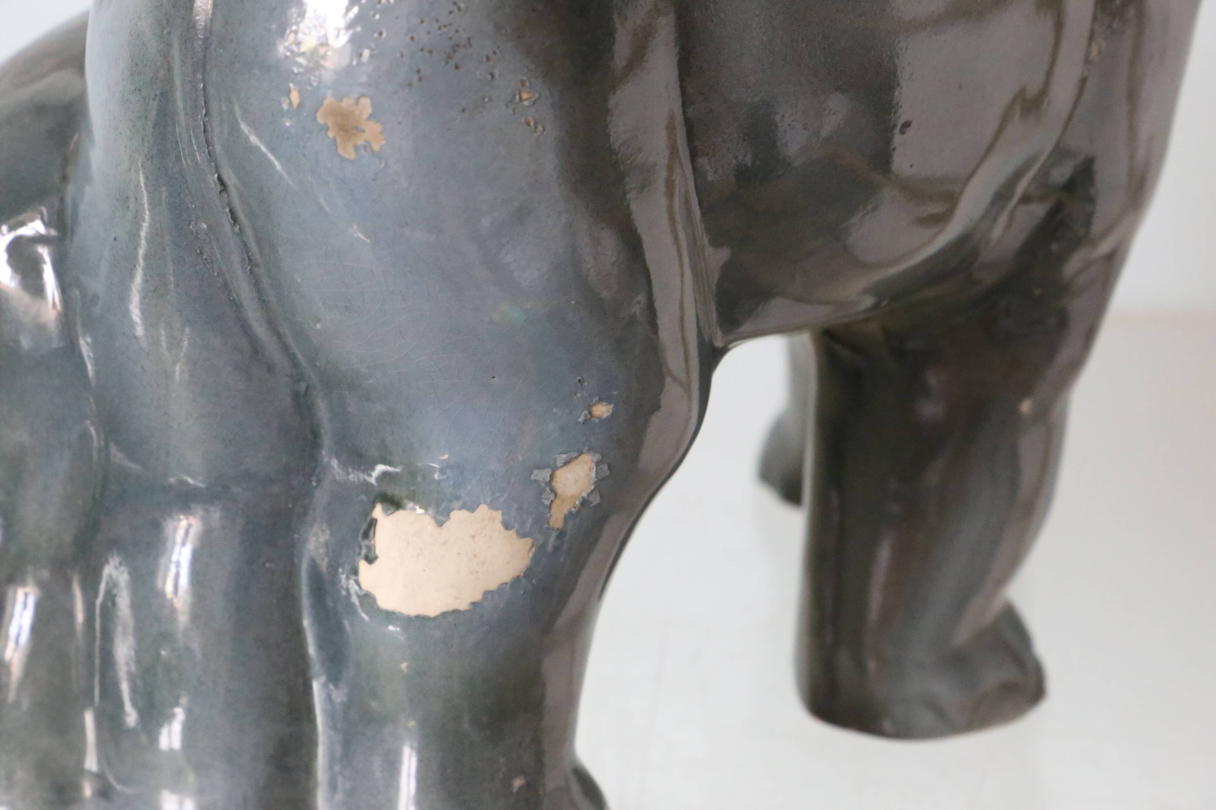 Ceramic elephant and baby elephant