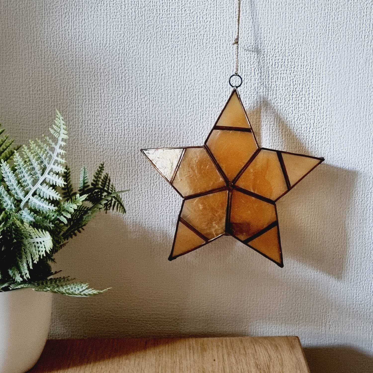 Villeroy&Boch mother-of-pearl and brass star candle holder