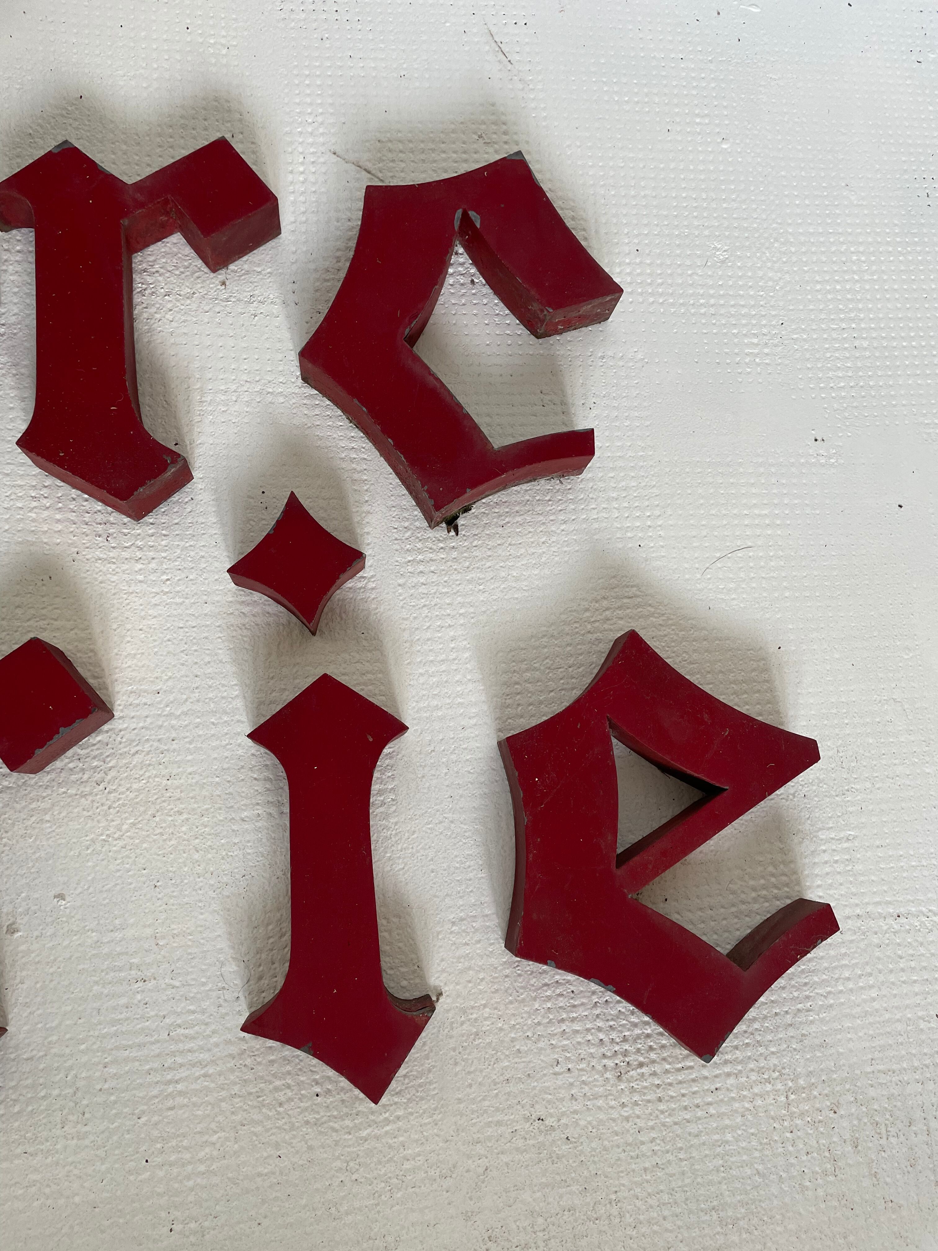 Vintage sign letters