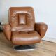 "Space age" armchair, 1970s, leather.