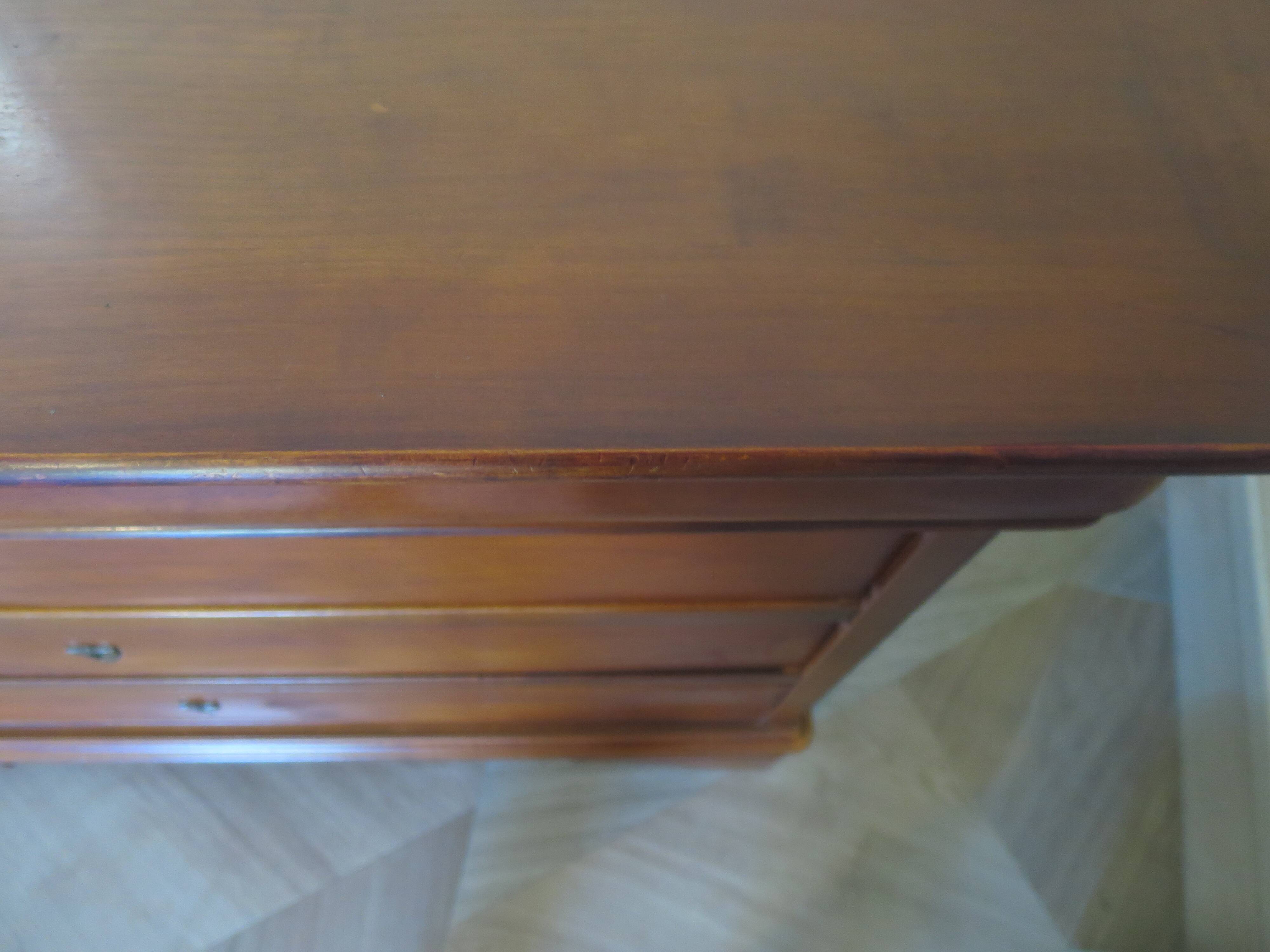 Beautiful Louis Philippe chest of drawers with 4 drawers - 3 locks - in cherry wood - 1980s