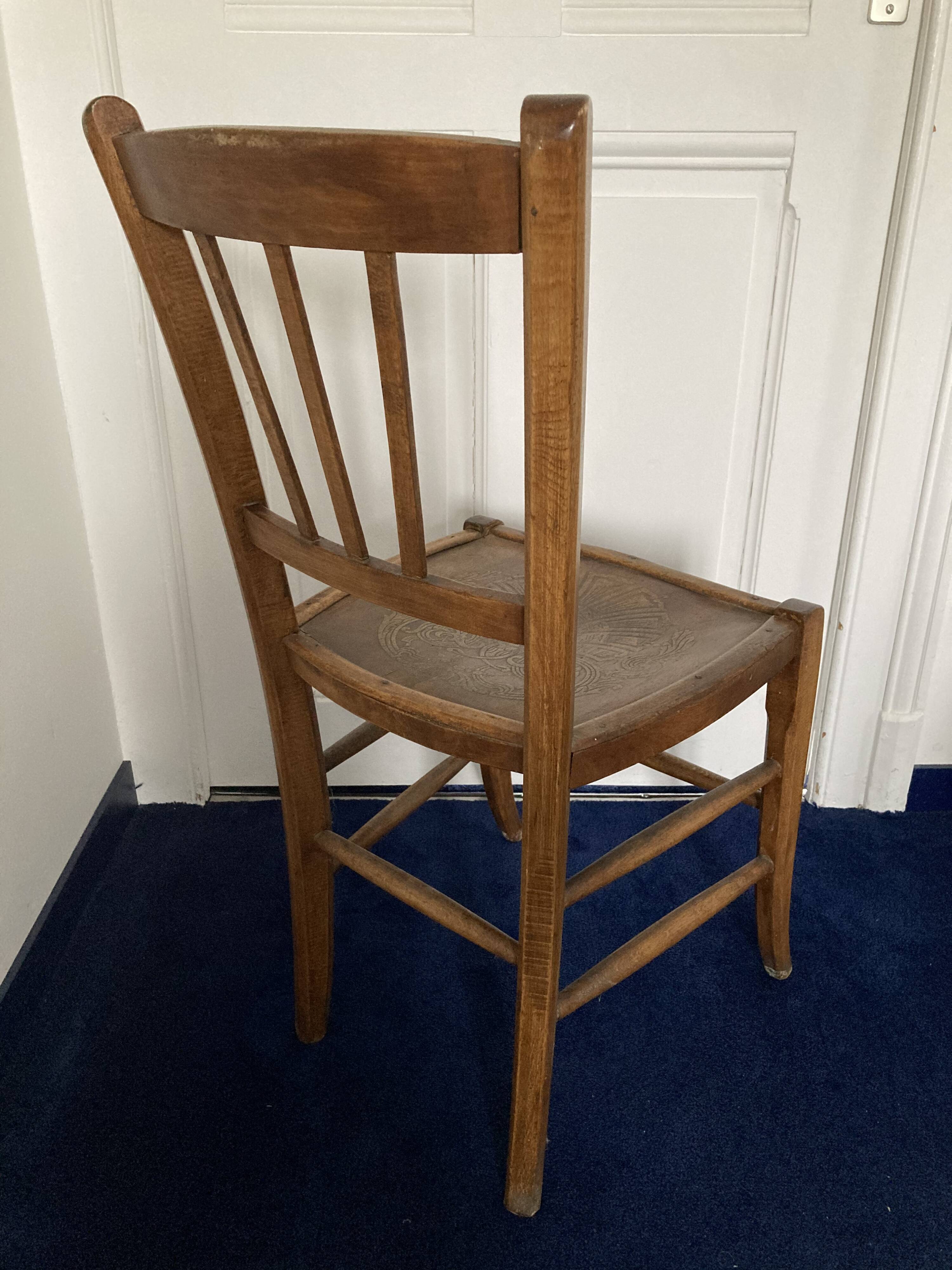 Vintage wooden bistro chair sitting shell
