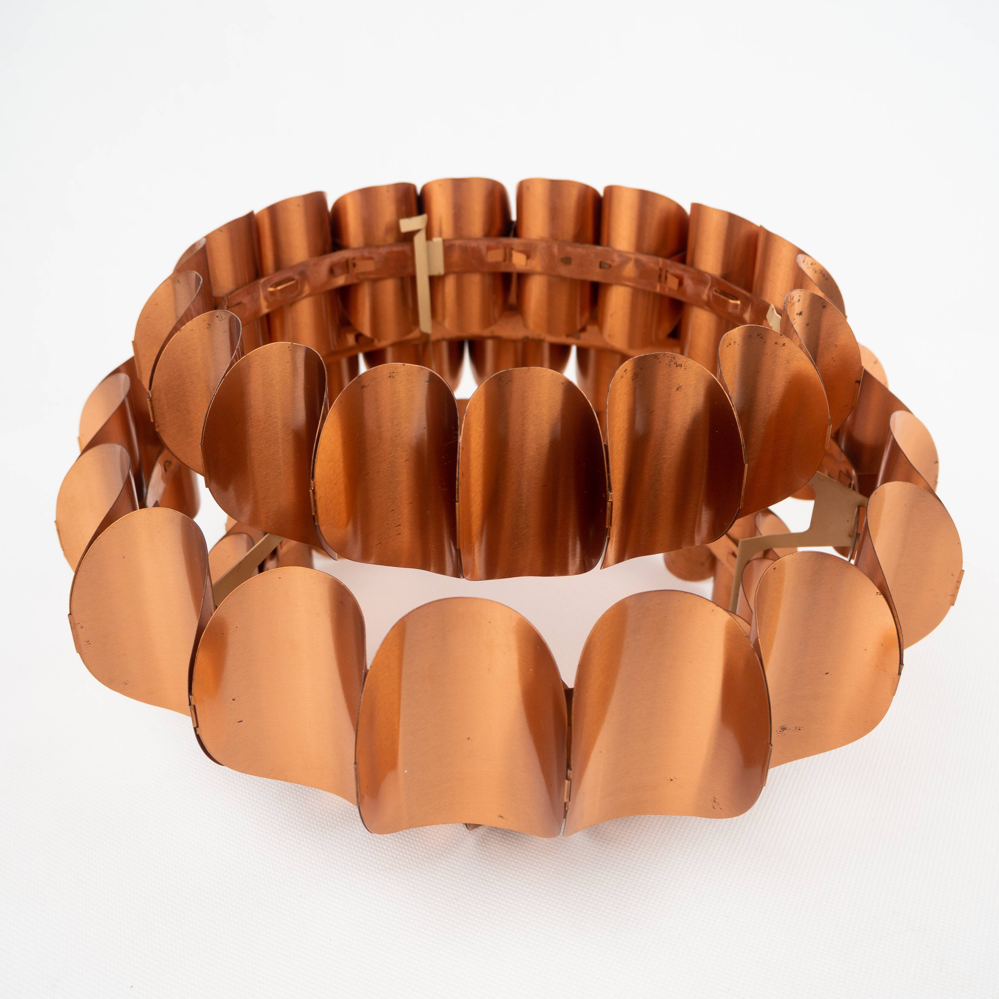 Swedish copper vintage lamp by Thorsten Orrling, 1960s