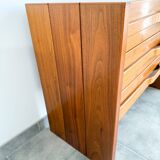 Elm chest of drawers dlg Maison Regain, vintage 70's