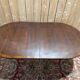 Large Extendable English Table Mahogany Regency Style Claw Feet Brass