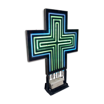 Neon pharmacy cross sign