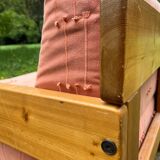 Fauteuil en pin dans le goût de Charlotte Perriand, années 70