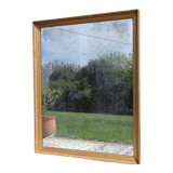 Miroir rectangulaire 153 X 122 à cadre doré XIXème de style Louis XVI