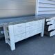 Workbench with drawers furniture of wood and metal loom 1930