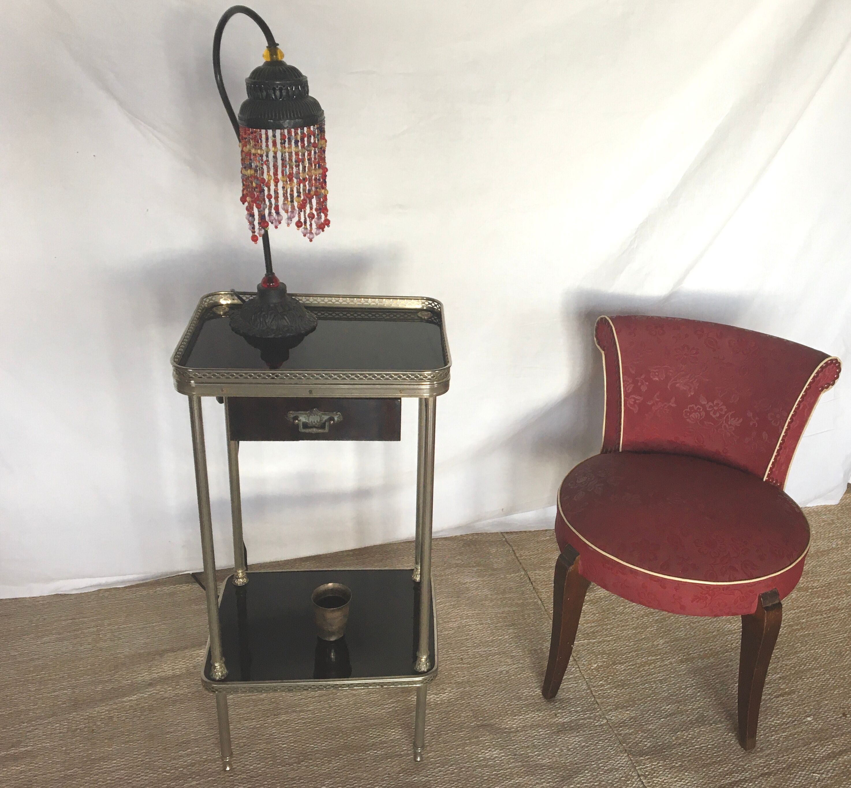 Neoclassical brass side table 1950/60