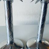 Pair of palm tree candlesticks
