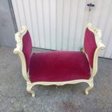 Louis XV style bench 19th rockery model