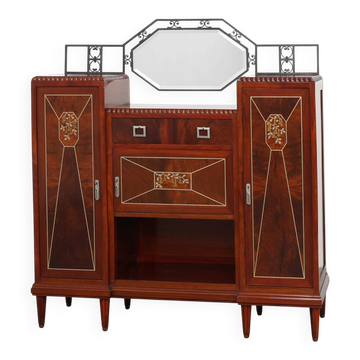 Art Deco marquetry cabinet by De Coene Freres, Belgium, ca. 1925