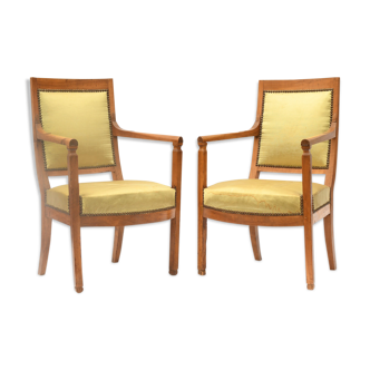 Pair of restoration-style armchairs