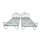 Pair of wrought iron beds 1900