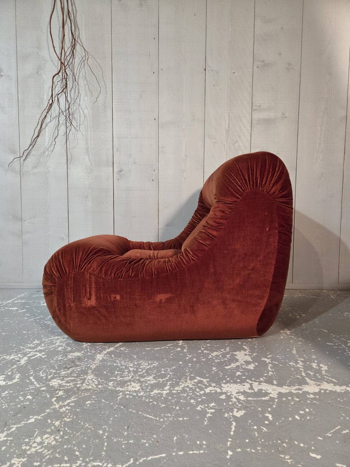 Velvet armchair