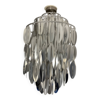 Space Age Chandelier with Cascading Plastic Discs – Mid-Century Modern