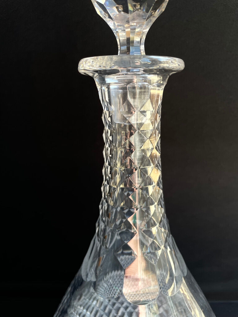 Carafe - art deco - blown and cut crystal