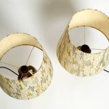 Pair of large extraordinary heavy Mid Century brass table lamps