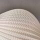 Pleated hanging lamp model Pearl Shade, produced by Hoyrup Light and designed by Lars E Schøiler