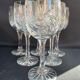 Cristal de Bohème - Verres à eau ou à vin (6) - Moderne milieu de siècle - Cristal taillé main