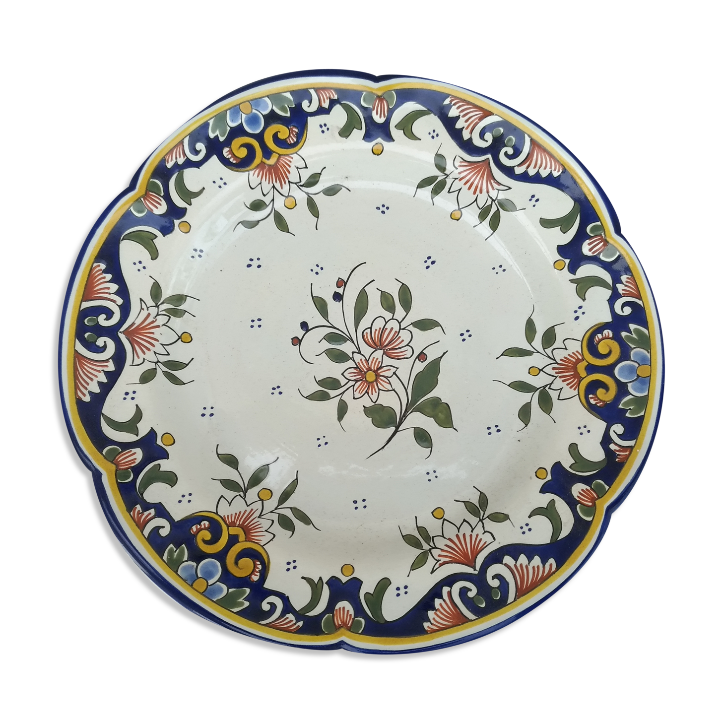 Rouen porcelain plate