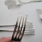 Fourchettes de Table en Métal Argenté Alfénide Lot de 7