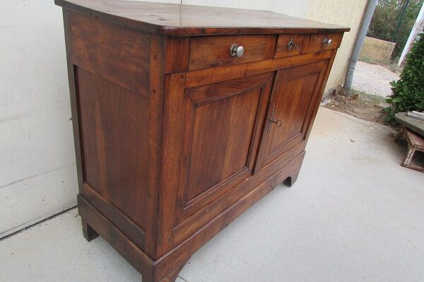 Chest 3 drawers, 2 doors in solid oak