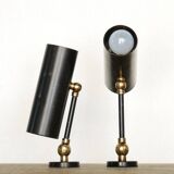 2 appliques dans le goût de Gino Sarfatti pour Arteluce, années 50