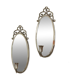 Pair of Swedish Tin Wall Sconces, Mid-Century Style with Mirror by Svenskt - Tenn