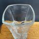 Grand vase vintage en verre moulé pressé