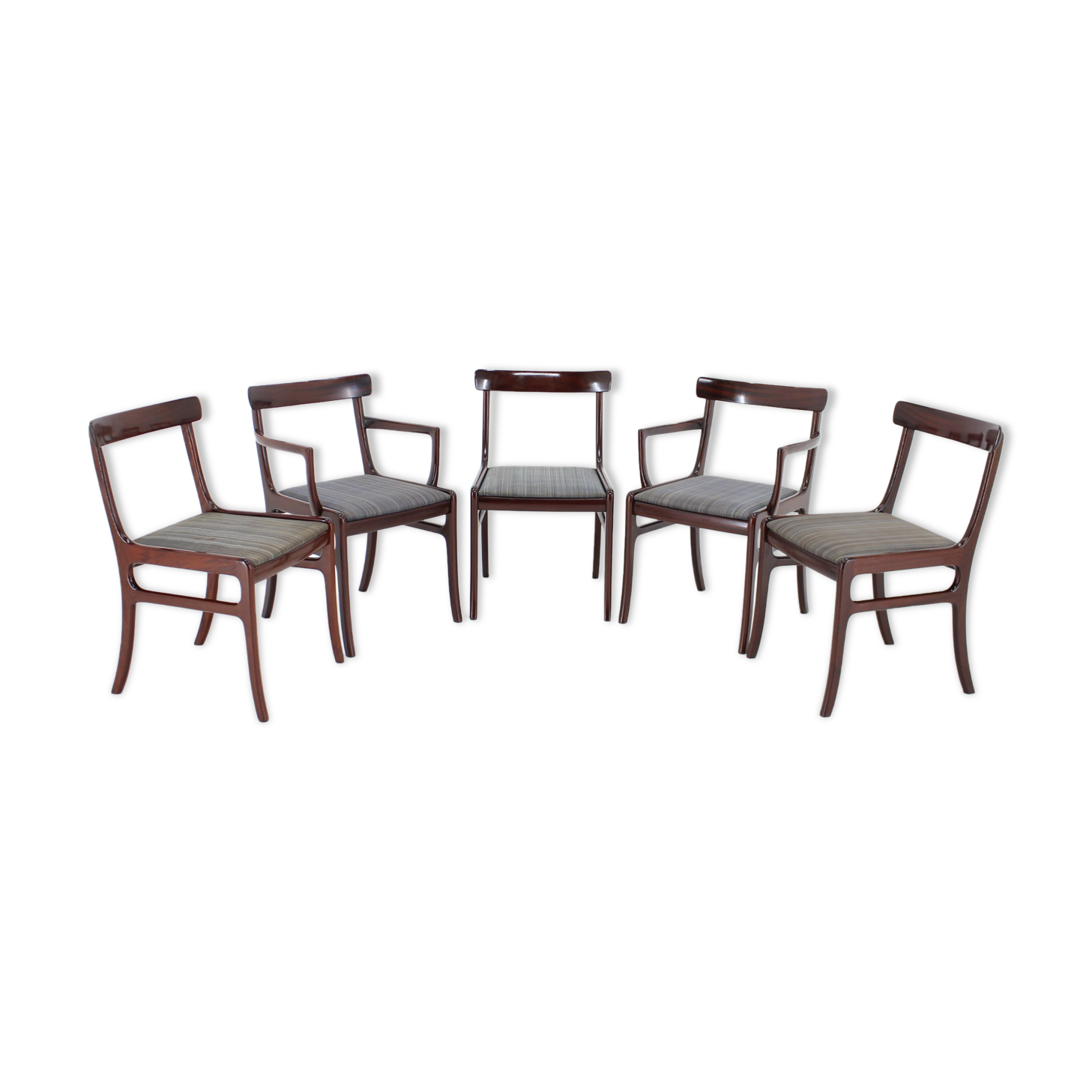 1950s Ole Wanscher chairs in Mahogany Denmark